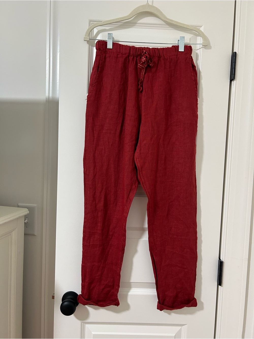 Casual Drawstring Linen Pants